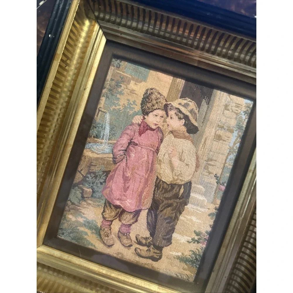VTG Belgium Tapestry, Point deRose East Lake Victorian Frame 13x12